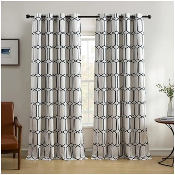 Elrene Home Fashions Kaiden ģeometriskais logu aiz