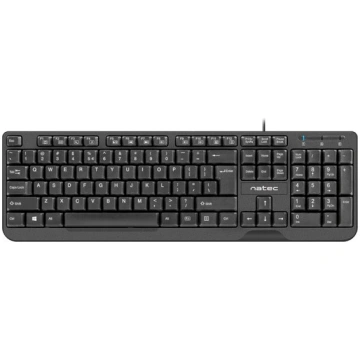 NATEC KEYBOARD TROUT SLIM USB, US LAYOUT, BLACK
