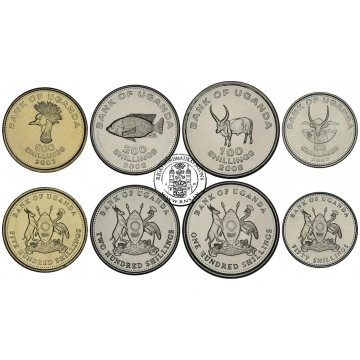 Uganda, Set 2003-2008 (4 monētas) R09147