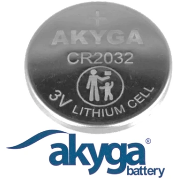 CR2032 baterija 3V Akyga litija - 1 gb. bez iepako