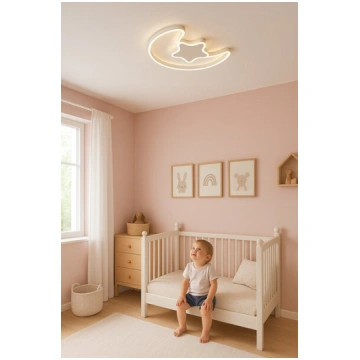 Griestu plafons LED sienas lampa – Mēness dizains 