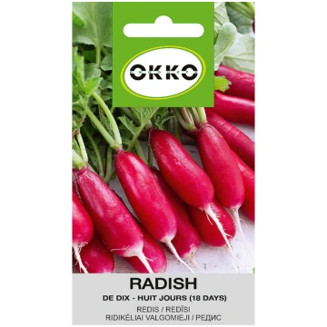 Sēklas Okko, redīsi De Dix-Huit Jours, 3 g