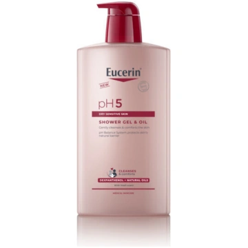 EUCERIN pH5 dušas želeja un eļļa, 1000ml