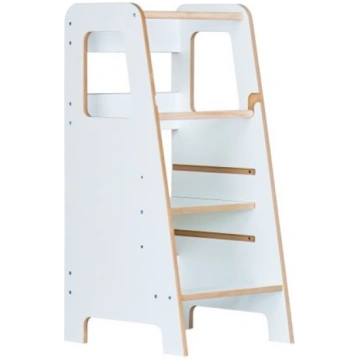 Virtuves tornis Montessori Lilababy balts MDF