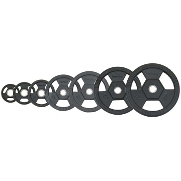 Disco olimpionico gommato ruvido tri-grip linea Di
