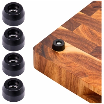Round rubber feet - 11xx9x6mm - black - for furnit