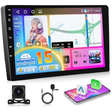 [4G + 64G] 2 DIN auto radio ar Apple CarPlay Andro