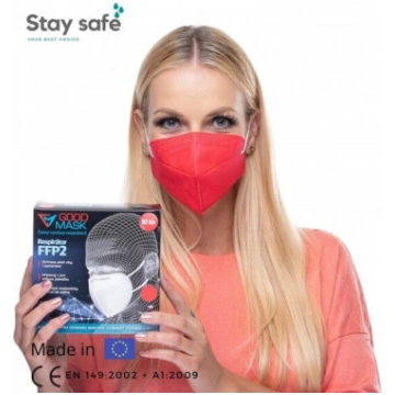 Respirators, FFP2 GOOD MASK GM2 - 10 gab., sarkana