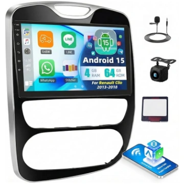 Android 15 4+64G Auto radio Bluetooth Renault Clio