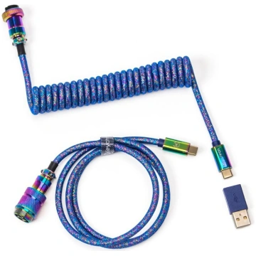 Keychron Premium Coiled Type-C Cable, Blue