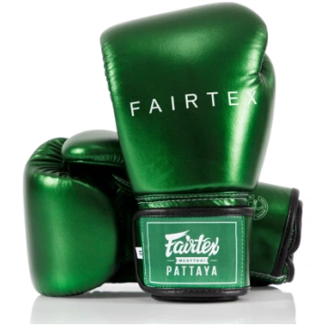 Thai boxing gloves Fairtex Metallic BGV22 Green