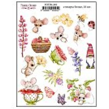 Uzlīmju komplekts "Happy mouse day" #245, 16 gab