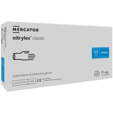 nitrylex classic white N100 - nitrila cimdi, baltā