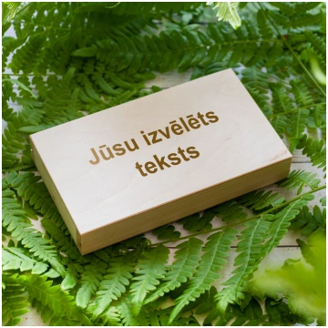 Koka naudas kastīte ar Jūsu izvēlētu tekstu