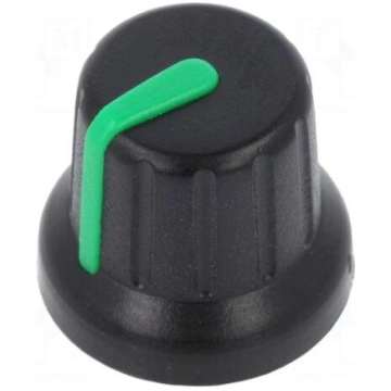 Knob | miniature,with pointer | Øshaft: 6.35mm | b