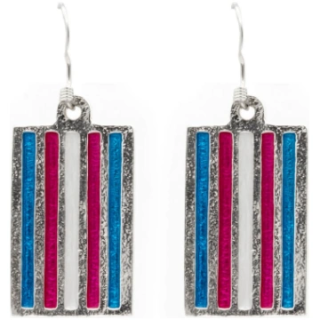 Transgender PRIDE Flag Earrings - Pair