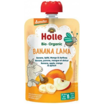 HOLLE augļu biezenis BIO BANANA-LAMA, 100 g