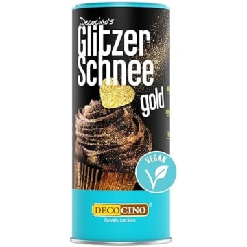 DECOCINO Glitter Snow Gold - ēdamais spīdums, mird