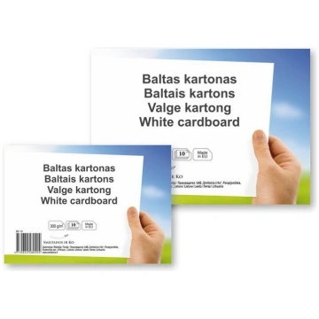 Balts kartons A4, 10 lapas Smiltainis