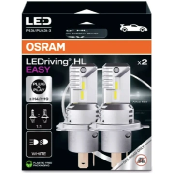 12 Voltu Osram LED Tuvās Gaismas Spuldze H4 H19 Ea