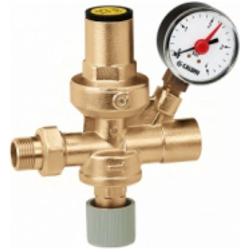 Piepildes ventīlis 1/2 CALEFFI ar manometru 553140