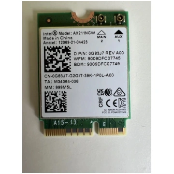 Bezvadu M.2 karte Dell Intel AX211 — M.2 2230 Wi‑F