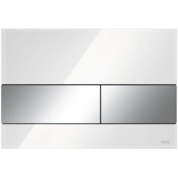 Tece square WC plāksne (9240802) balts/hroms 87015