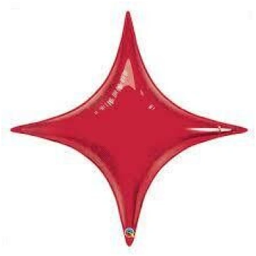Folija balons "Zvaigzne", Sarkanā krāsā, 101 cm Qu