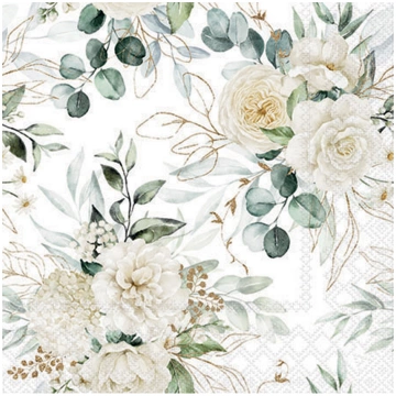 Pack of 20 napkins roses Casolaro Hotellerie