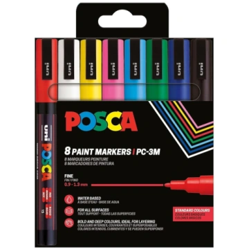 Posca POSCA PC-3M 8stk Basis Farver 401659 (370161