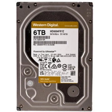 WD Gold 6TB SATA 6Gb/s 3.5inch HDD | WD6004FRYZ |