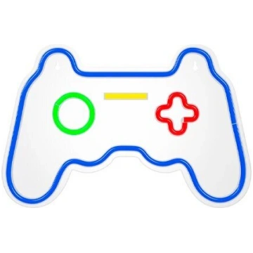 LED Neona gaismas izkārtne - GAMEPAD, daudzkrāsain
