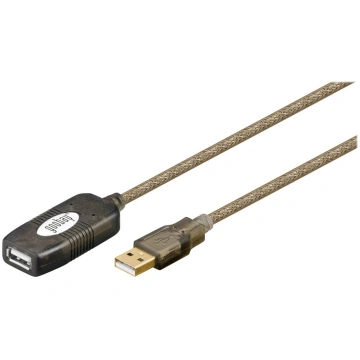 Goobay Active USB extension cable 5m Gold Transpar