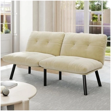 Couch Bed with 5 Adjustable Positions, 2 Seater So