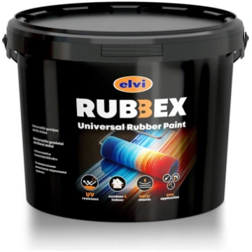 Akrila krāsas uz gumijas bāzes Rubbex,zaļš, 1.2 kg