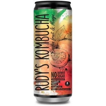 Tējas dzēriens RUDY"S Kombucha Mango&Passion Fruit