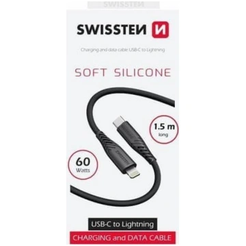 Kabel USB Swissten USB-C - USB-C 1.5 m Czarny (715