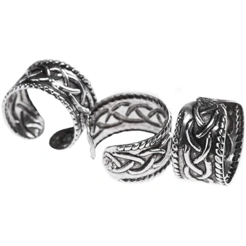 WINDALF Rustic Ear Cuff ATÂS 6 mm ķeltu mezgls Ant
