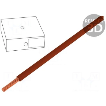 Wire | H05V-K | stranded | Cu | 0.5mm2 | brown | P