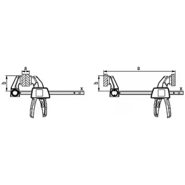 Bessey 2x one-hand clamp EZS 110/40 - EZS11-4SET (