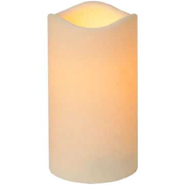 LED āra Svece PAUL, bēša, 15cm, IP44, 3xAAA, ar ta