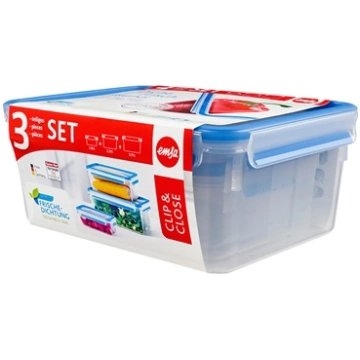 Emsa Food Clip&Close 508567 3p Set transparent/blu