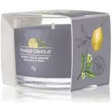 Melnās tējas un citrona vaska svece Yankee Candle