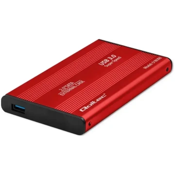 Qoltec Aluminum External Hard Drive Case HDD SSD 2