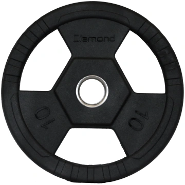 Disco olimpionico gommato ruvido tri-grip linea Di