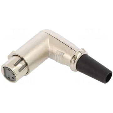 Connector: XLR | plug | female | PIN: 4 | angled 9