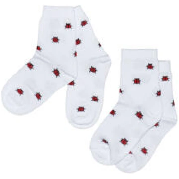 Weri Spezials Bērnu zeķes Ladybug White ART.WERI-1