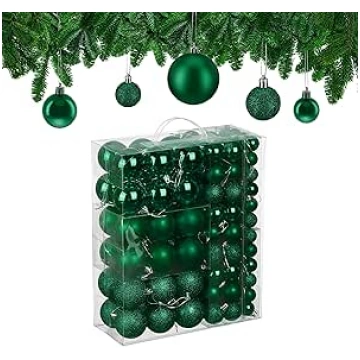 Relaxdays Christmas Baubles 138 plastmasas spīdīgu