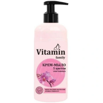 Vitamin Family Krēmziepes 5 ziedi Mīkstinošas, 650