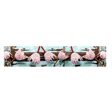 Peppermint Protea Lux Velvet Table Runner Light He